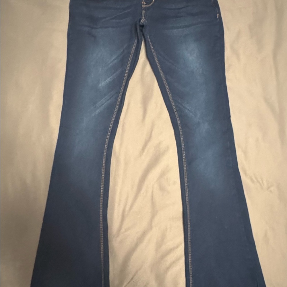 BAMBOO Blue Flare Leg Jeans Never Worn